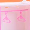 1/12 1/6 Dollhouse Miniature Pink Plastic Wardrobe,Wardrobe with 2pcs Hangers Playset Doll Accessories Fashion Toys Birthday Christmas Gift