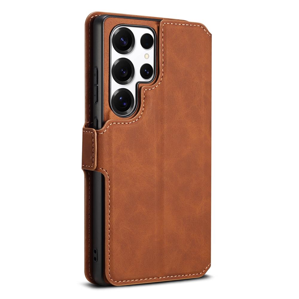 DENIOR B06 For Samsung Galaxy S24 Ultra Case Magnetic Detachable Wallet Stand Leather + TPU Phone Cover