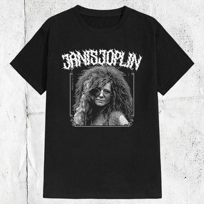 Vintage Janis Joplin Metal Style T Shirt