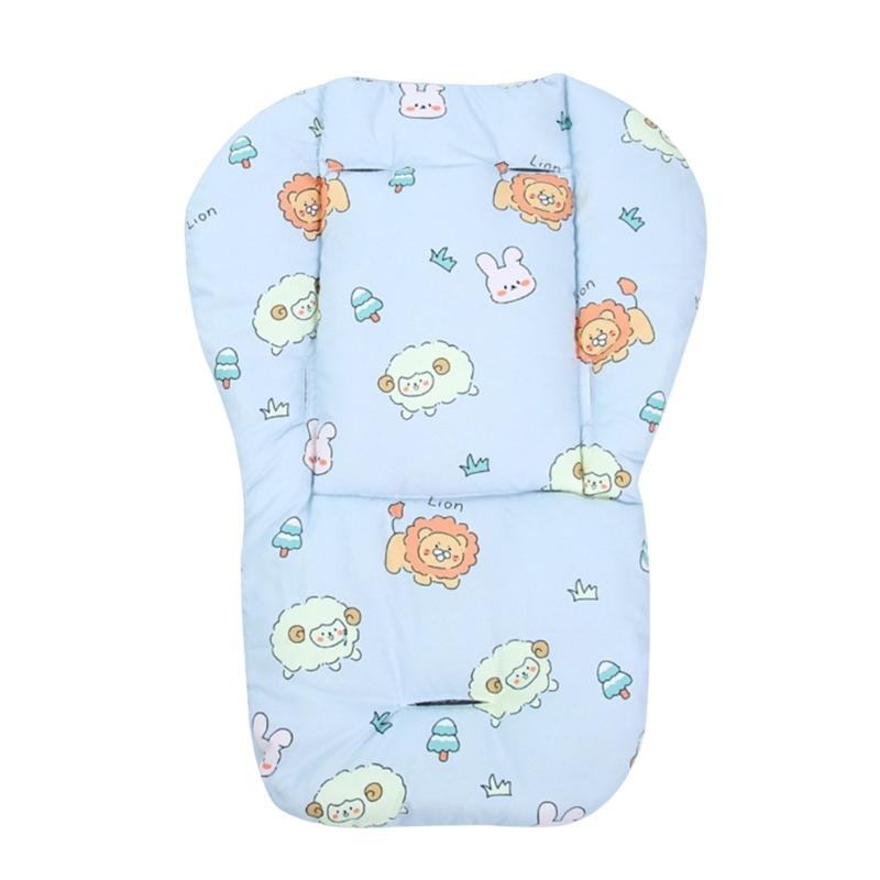 Baby Strollers Cushion Seat Liner with Cartoon Pattern Soft Cushion Comfortable Baby Seat Pad Breathable Baby Pram Pad