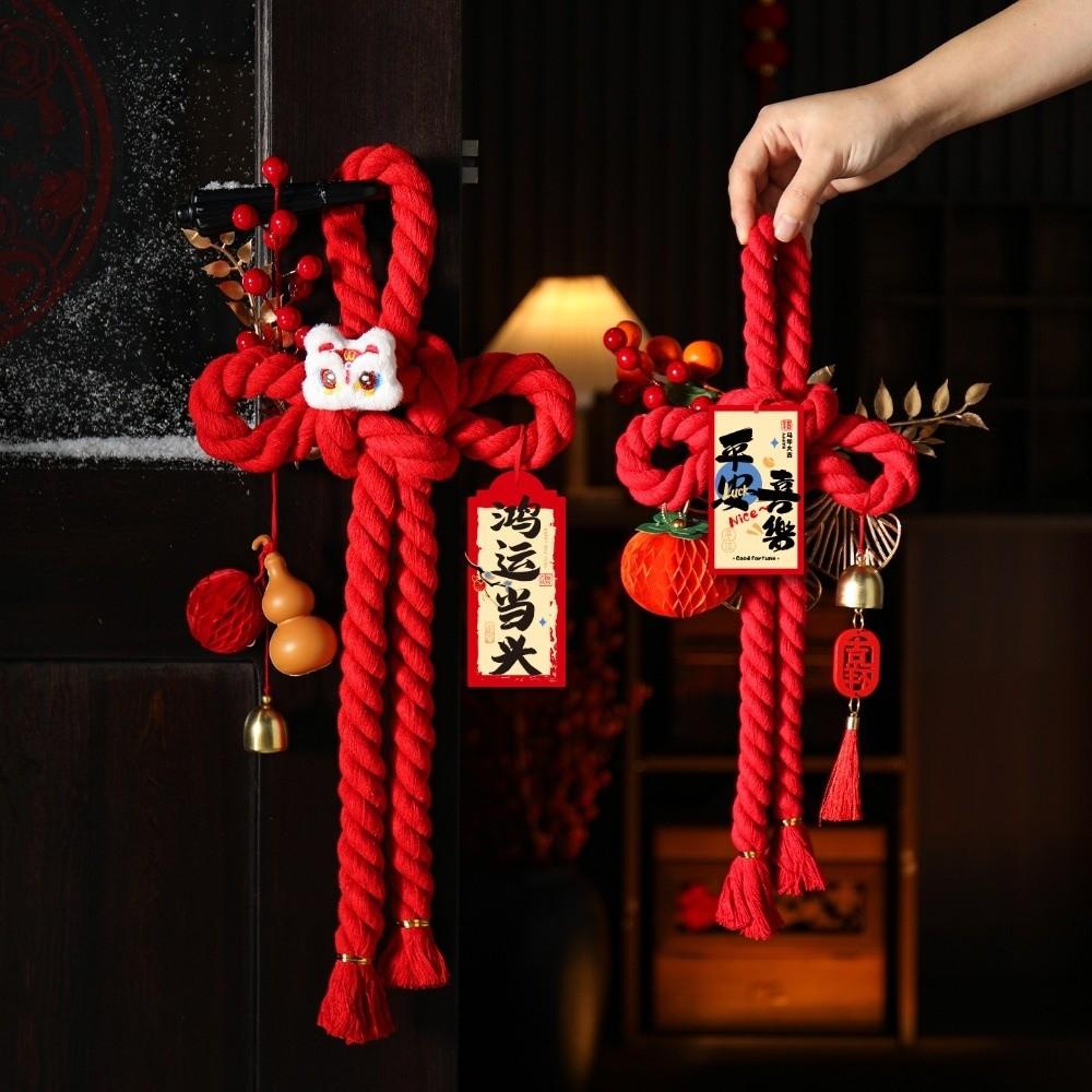 Traditional Handcrafted New Year Decoration DIY Lucky Charm Swastika Knot Pendant Hanging Design Chinese Knot Ornaments