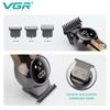 VGR V-989 Men's Hair Clipper Gradient Color Body Hair Trimmer USB Dual Use Pusher Powerful LED Intelligent Digital Display Pusher Home Hair Trimming
