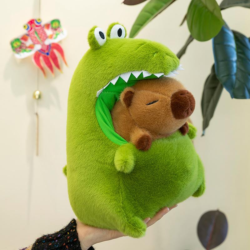 New Crocodile Capibala Plush Toy Simulation Capybara Anime Fluffty Toy Cute Animals Stuffed Pillow Doll Kids Birthday Gifts Toy