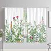 Watercolour Leaves Hummingbird Curtains Living Room Bedroom Home Decor Curtains Floral Polyester Shower Curtain with Hooks