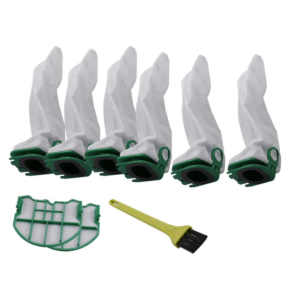 B69A 6 Pieces Replacement Bags For Vorwerk 2 Pieces HEPA Filter For Kobold VB100 Vacuum Cleaner