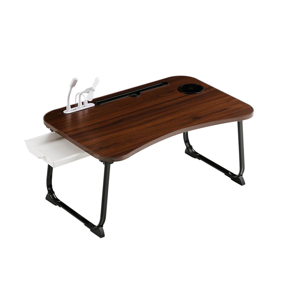 NEW Multifunctional Coffee Low Mini Folding Desk Reading Light with Low Table with Chabudai PC Suitable for Office and Study Large Capacity 60cm Wide