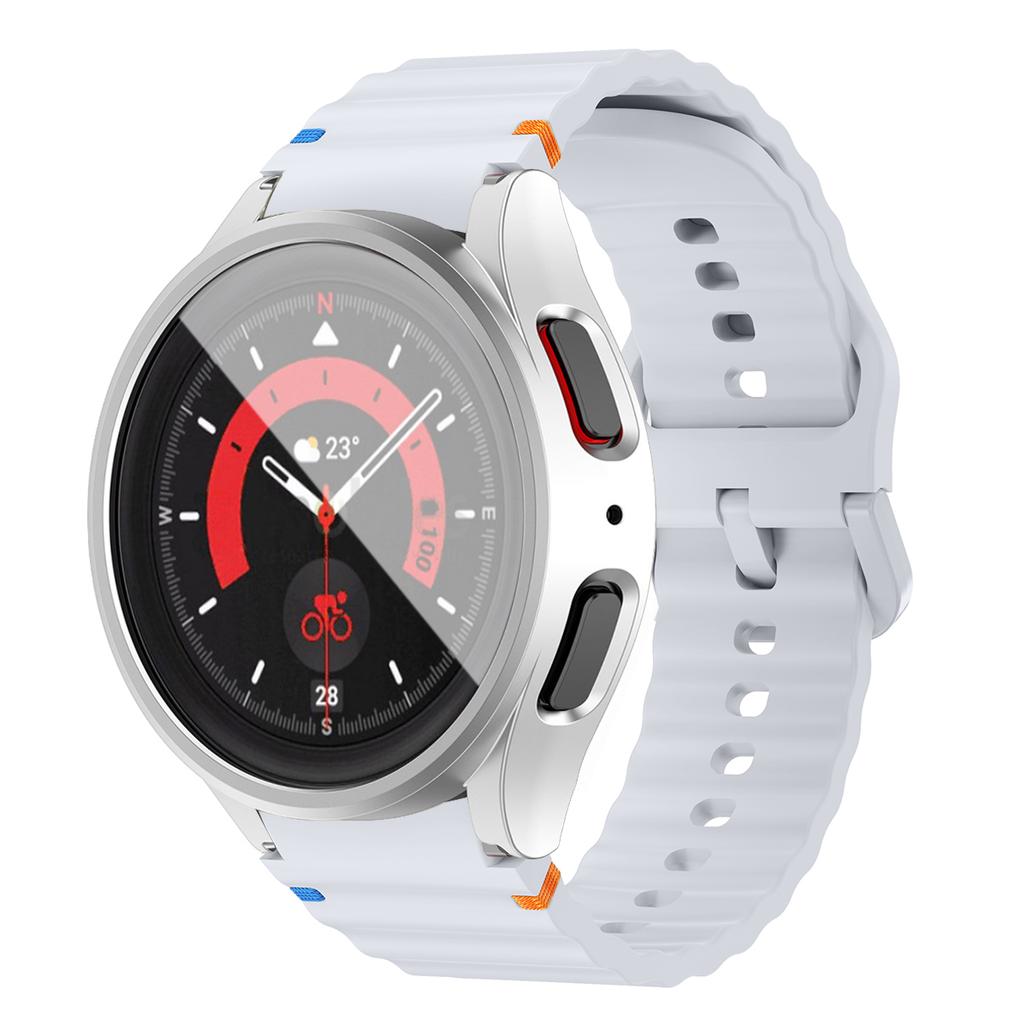 Soft Silicone Strap+PC Case for Samsung Galaxy Watch 7 6 5 4 40 44mm PC Screen Protector Cover Sport Band for Samsung  Watch 7