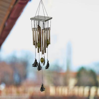 Dekoratives 4 Stile Attraktives Rostfreies 12 Röhren Windspiel Gartenanhänger Windspielanhänger