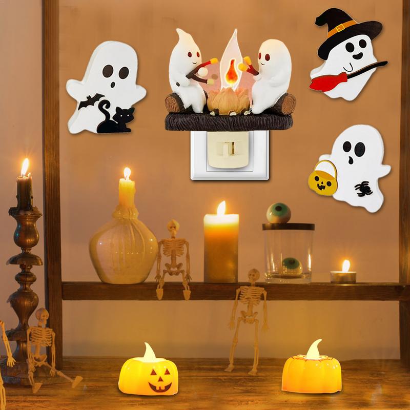 

Ghost Campfire Night Light Ghost Roasting Marshmallows Halloween Table Light Led Night Light Table Light Nightstand Lamp For US