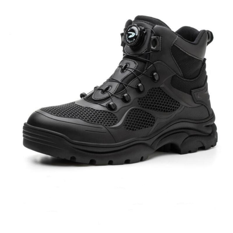 Rotary Buckle Work Boots Safety Steel Toe Shoes Men Breathable Safety Shoes Brand Indestructible Shoes Puncture-Proof work Shoes