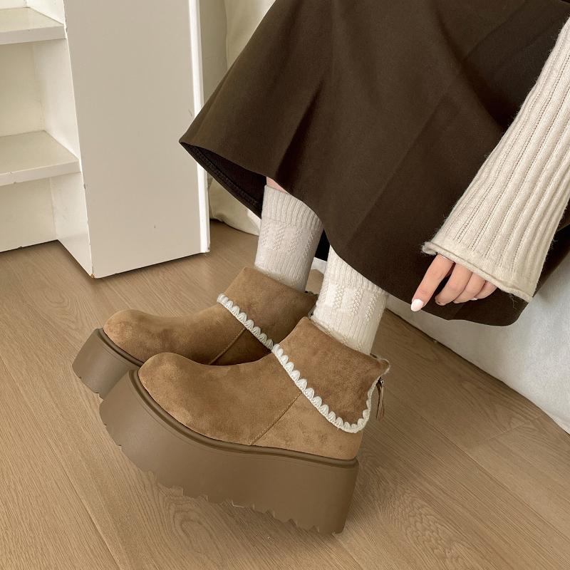 Women Snow Boots Winter Plush Warm Cotton Shoes Outdoor Non Slip Height Increase Platform Boot Winter Boots Botas Invierno Mujer