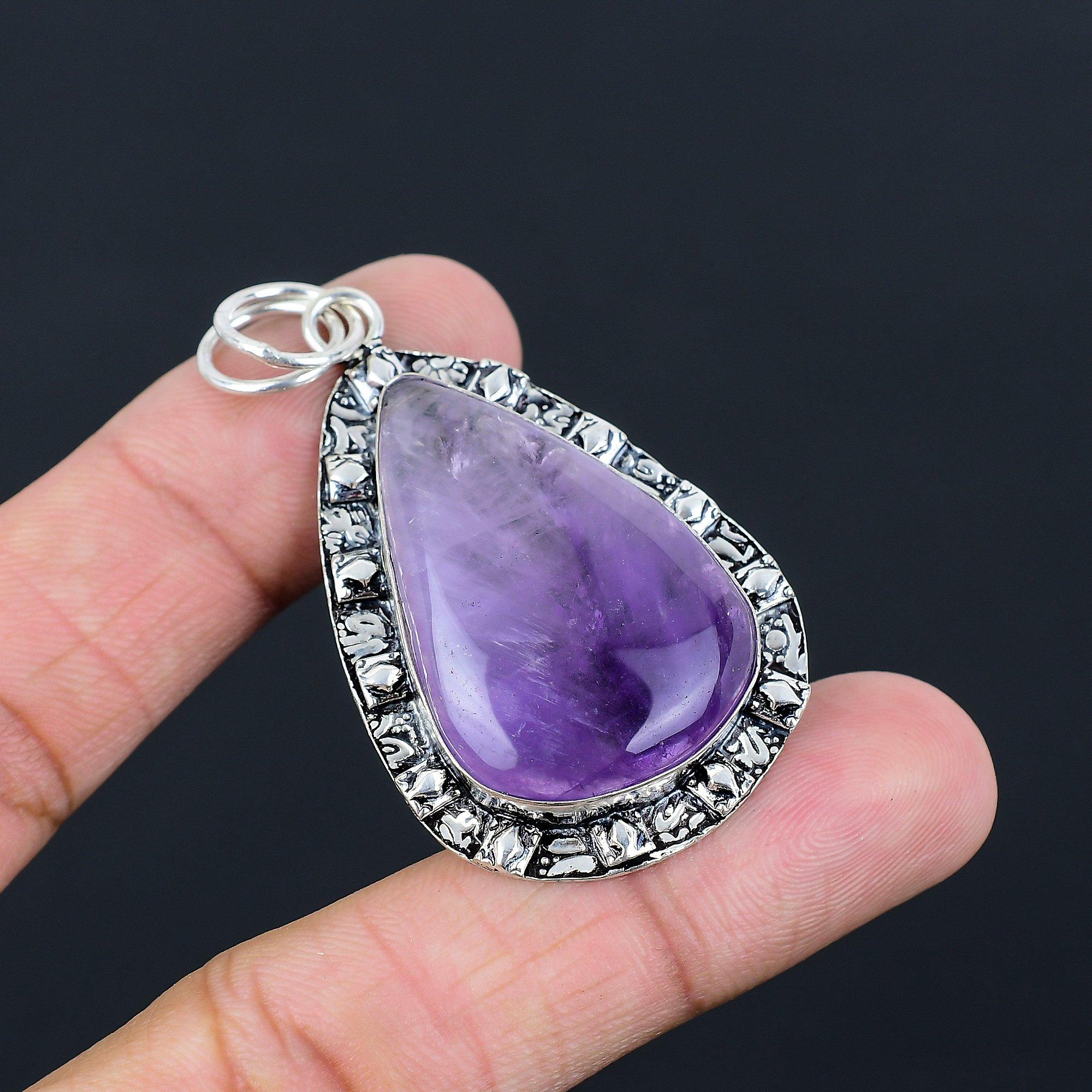 Sisters Day Deal Sterling Silver February Star Amethyst Gemstone Pendant Jewelry