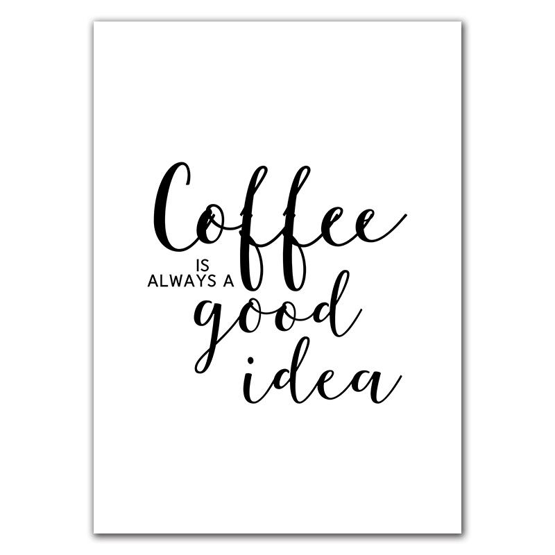 

Но сначала цитаты о кофе Кухня Холст Картина Скандинавские черно-белые постеры с принтом Современная настенная художественная картина Декор для кафе-бара HD3093 40x50cm no frame