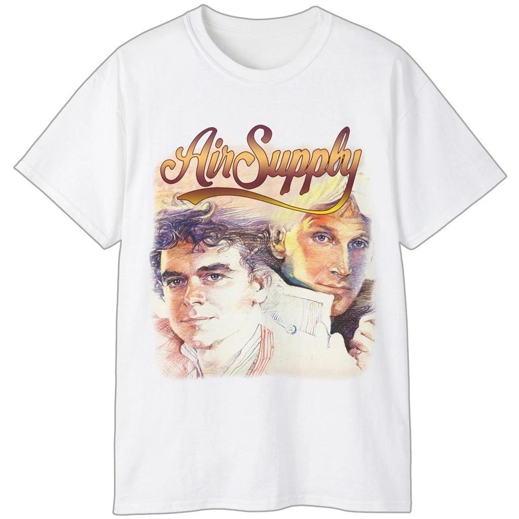 Men s and Women s T-shirts New Air Supply Band Heavy Cotton White All Size XXL