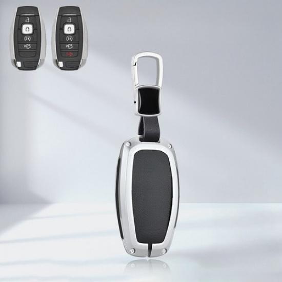 Zinc Alloy Leather TPU Car Key Case Cover For Lincoln MKX MKC MKZ Continental