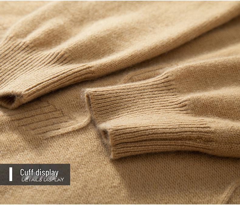 Versatile Men's Cashmere Sweater: Thick, Warm, Business & Casual Winter Wear