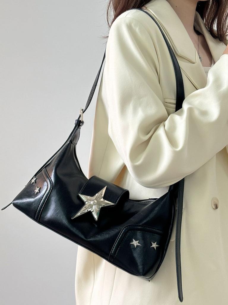 JIAERDI Versatile Star Y2k Shoulder Bags Hot Girls Sweet Cool Pu Leather Casual Crossbody Bags Female Retro Messenger Bag 2025