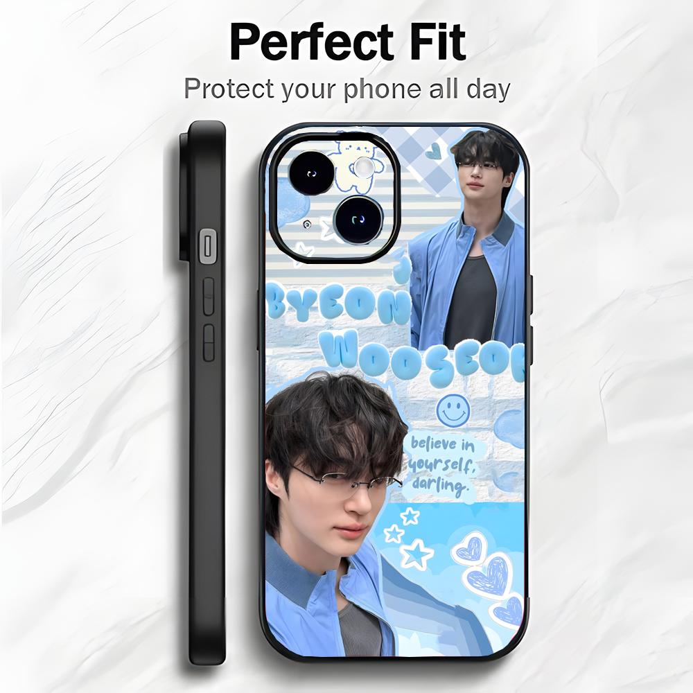 Bellissimo Attore Coreano B-Byeon Woo-seok Custodia per Telefono Custodia per Telefono Imballaggio Morbido Leggera Per iPhone17 16 15 14 13ProMax