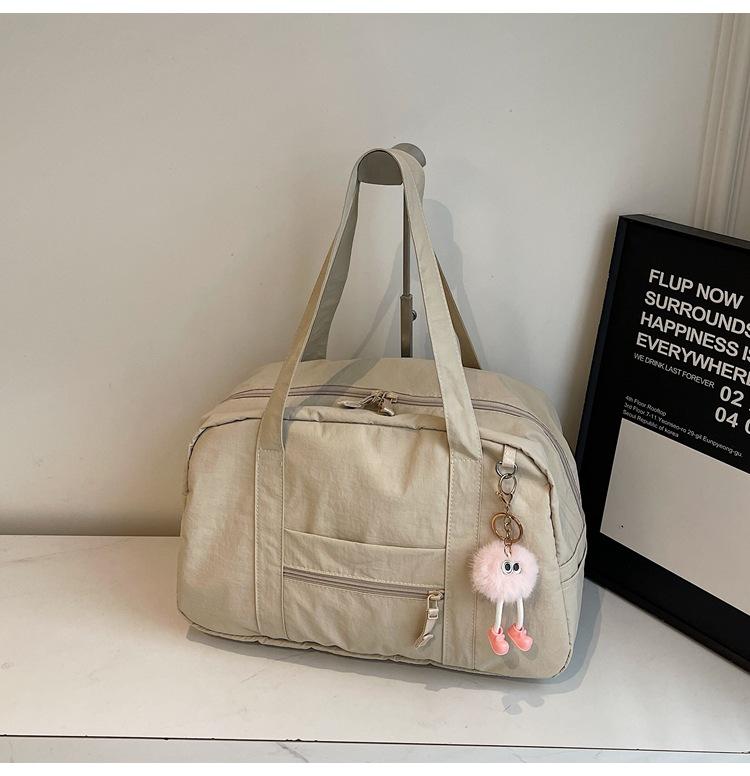 School bag niche light travel bag large capacity leisure Korean fitness bag solid color versatile backpack simple commuter tote bag