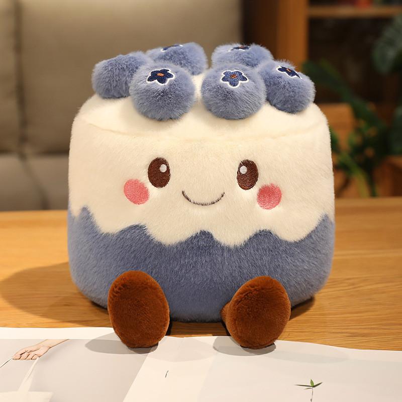 Strawberry Blueberry Mango Chocolate Cake Plush Toy Holiday Collection Gift