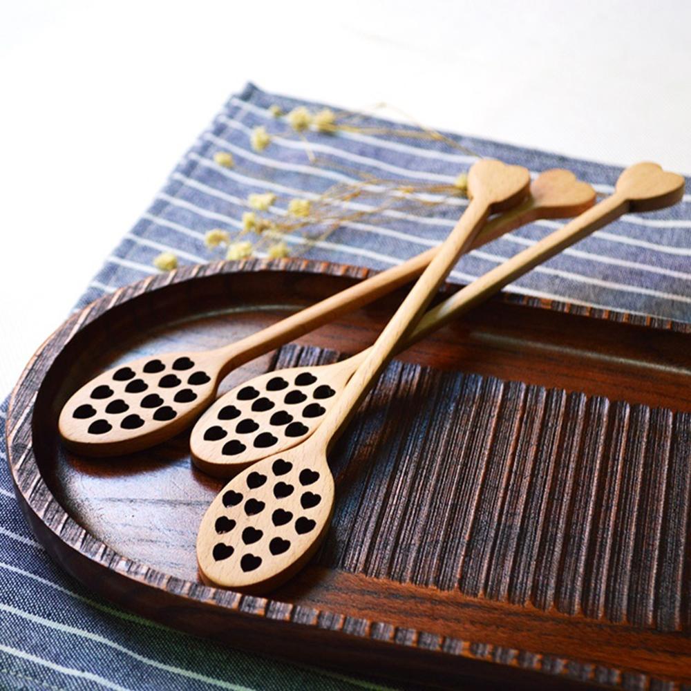 Comb Home Wooden Drizzler Long Handle Saver Stirrer Mixing Stick Honey Dipper Spoon