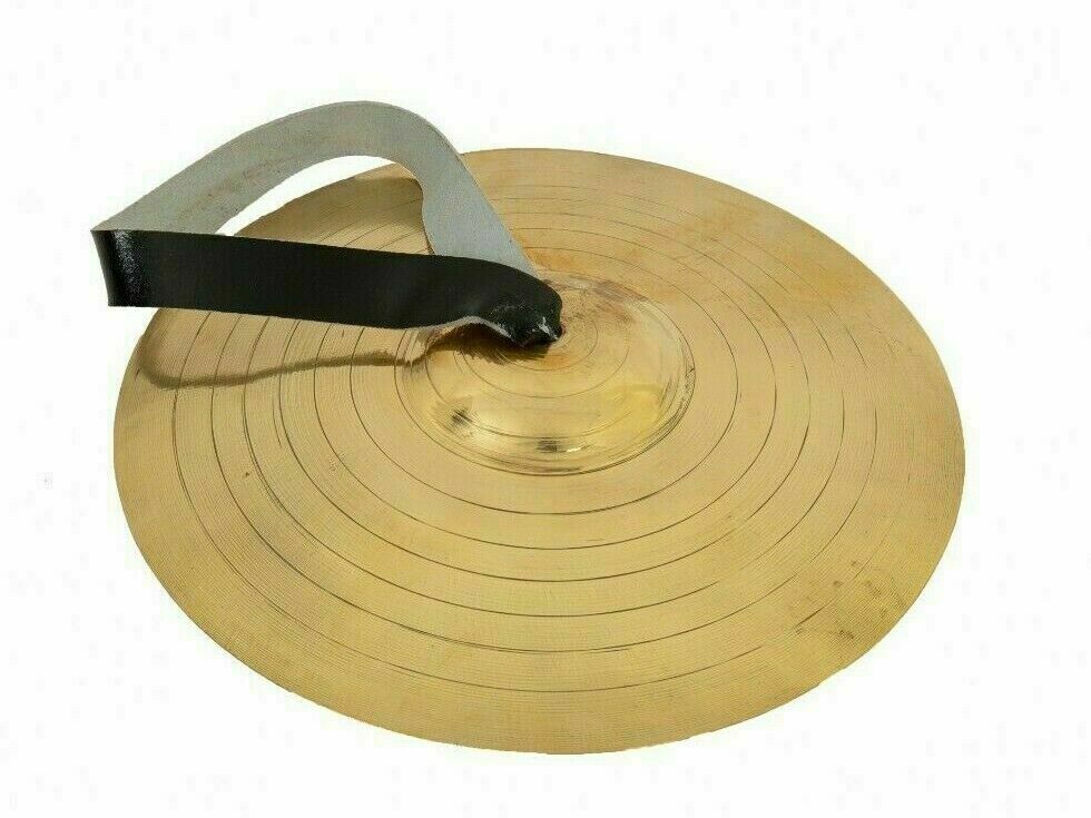 Traditional Brass Jhanj Cymbals – 10″ Hand Percussion Instrument