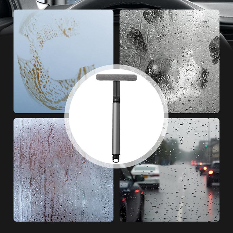 Rearview Mirror Wiper Multifunctional Portable Rotatable Window Breaker Adjustable Handle For Car Window Windshield