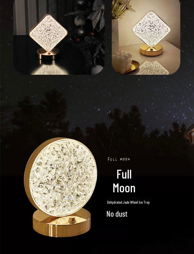 Stars Moon Crystal Night Light: Creative Bedside & Desk Decoration Lamp