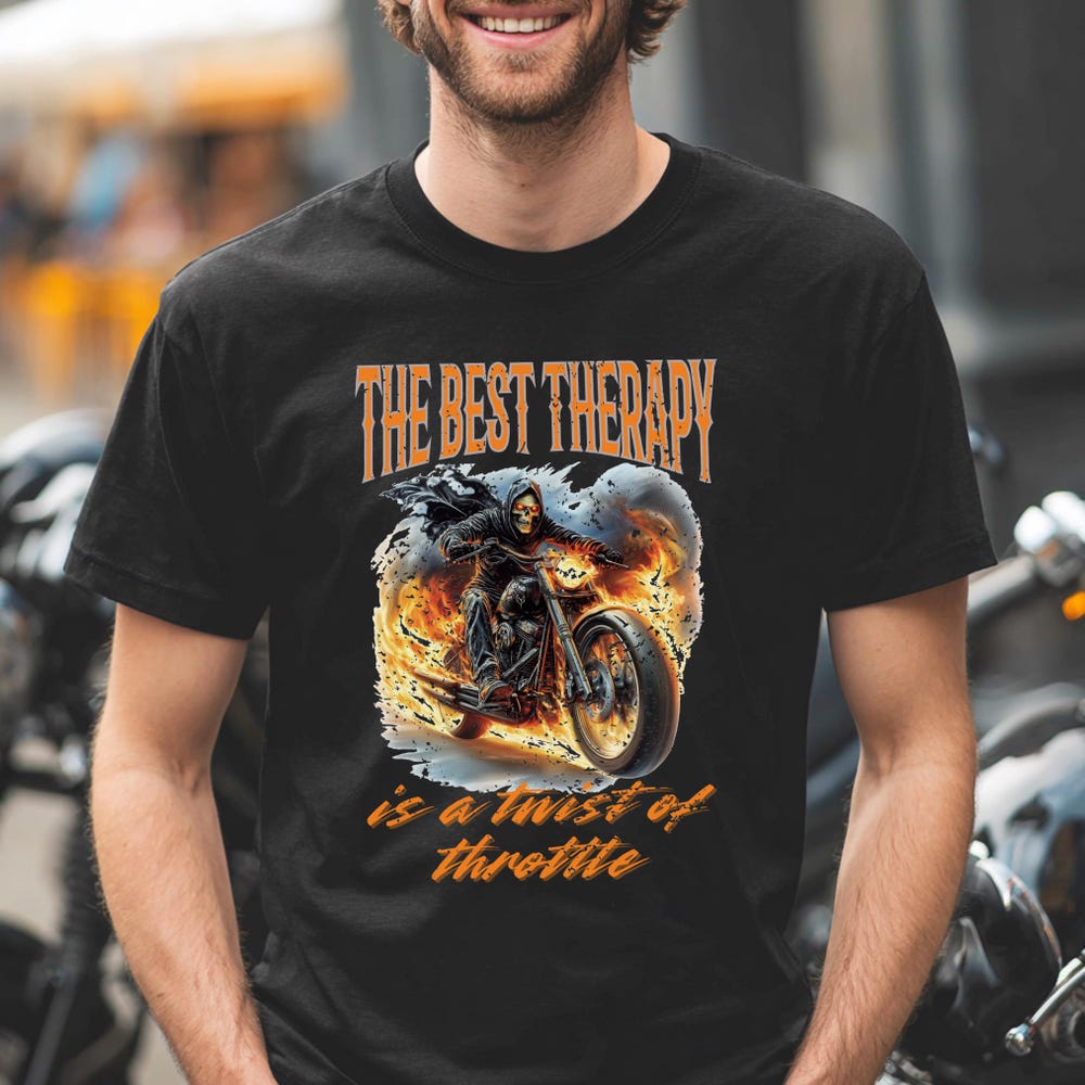 Biker Shirt, The Best Therapy T-Shirt, Motorcycle Shirt, Motorcycle Tshirt, Biker Dad XXL