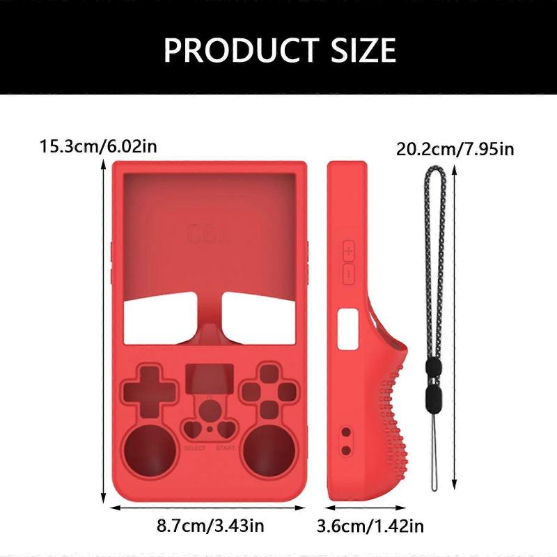 Protector Cover for R36 Protective Case Scratchproof Shell Game Console Silicone Case Gamepad Sleeve with Lanyard  Beige Color