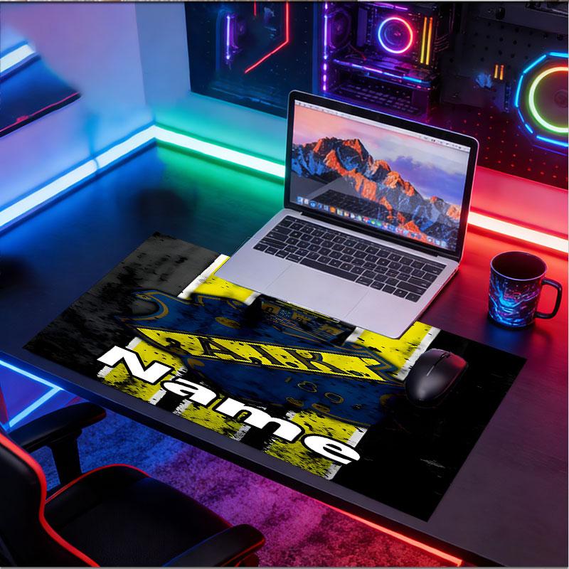 Custom Name Personalized AIK Fotboll Pattern Mousepad, Laptop PC Desk Mat, Decorative Desk Mat for Home Keyboard Pad Gift
