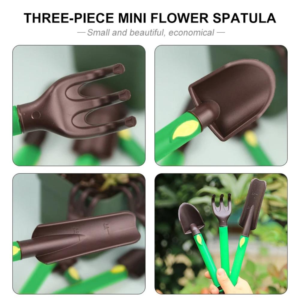 3pcs Kids Gardening Tools Kit Plastic Safe Gardening Tools Succulent Shovel Planting Flower Shovel Shovel Rake Safety Toy