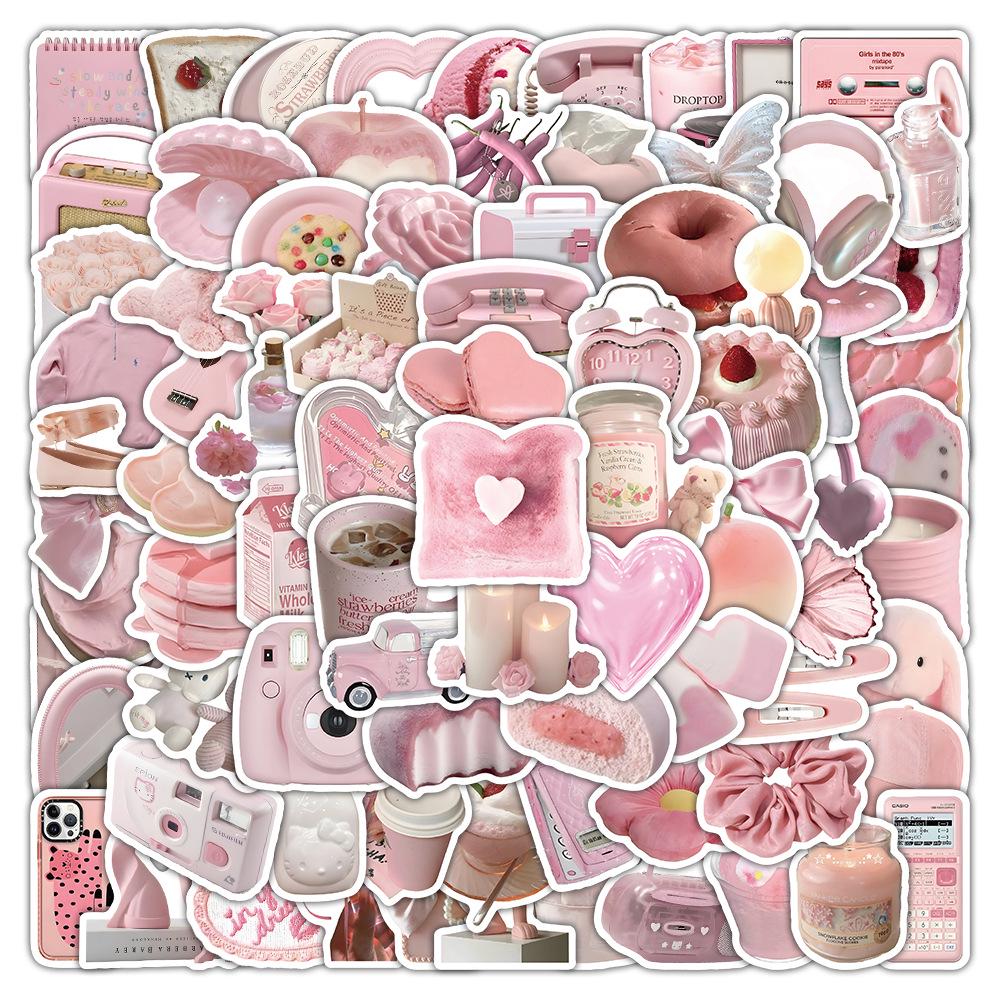 

60 Sheets INS Style Multicolor Stickers: Realistic Small Objects in Blue, Pink, Purple, Yellow, and Green