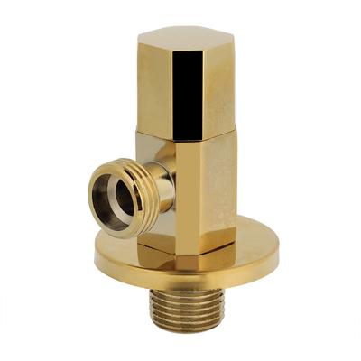 Rubinetto ad Angolo in Ottone Oro per Bagno Valvola di Controllo dell'Acqua Rubinetto ad Angolo