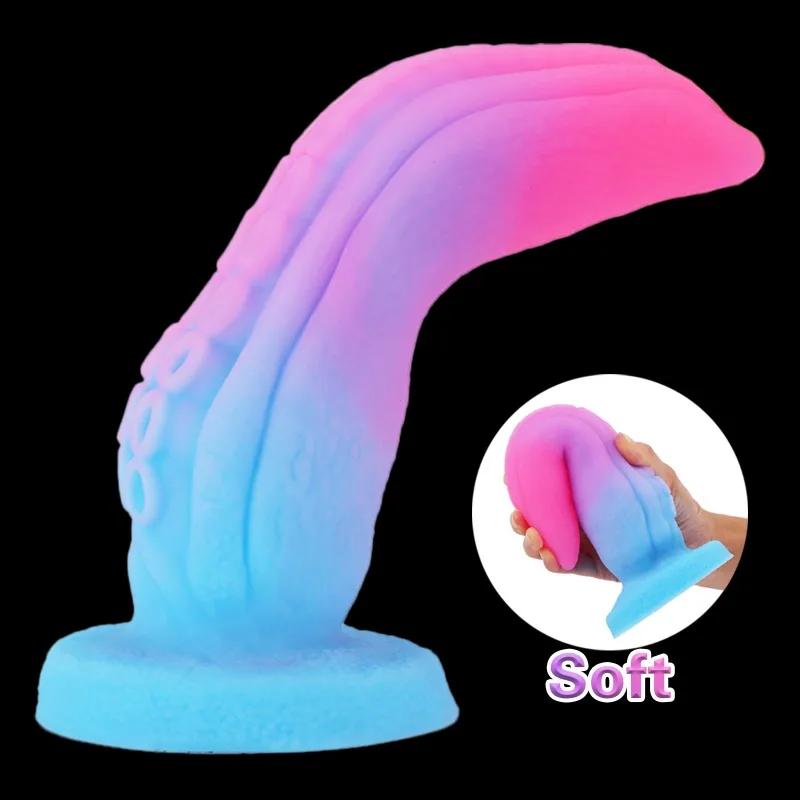 Colored Tentacle Anal Plug Large Anal Dildo Suction Cup Big Butt Plugs Female Masturbator Anal Dilator Men Women Toys For Adults