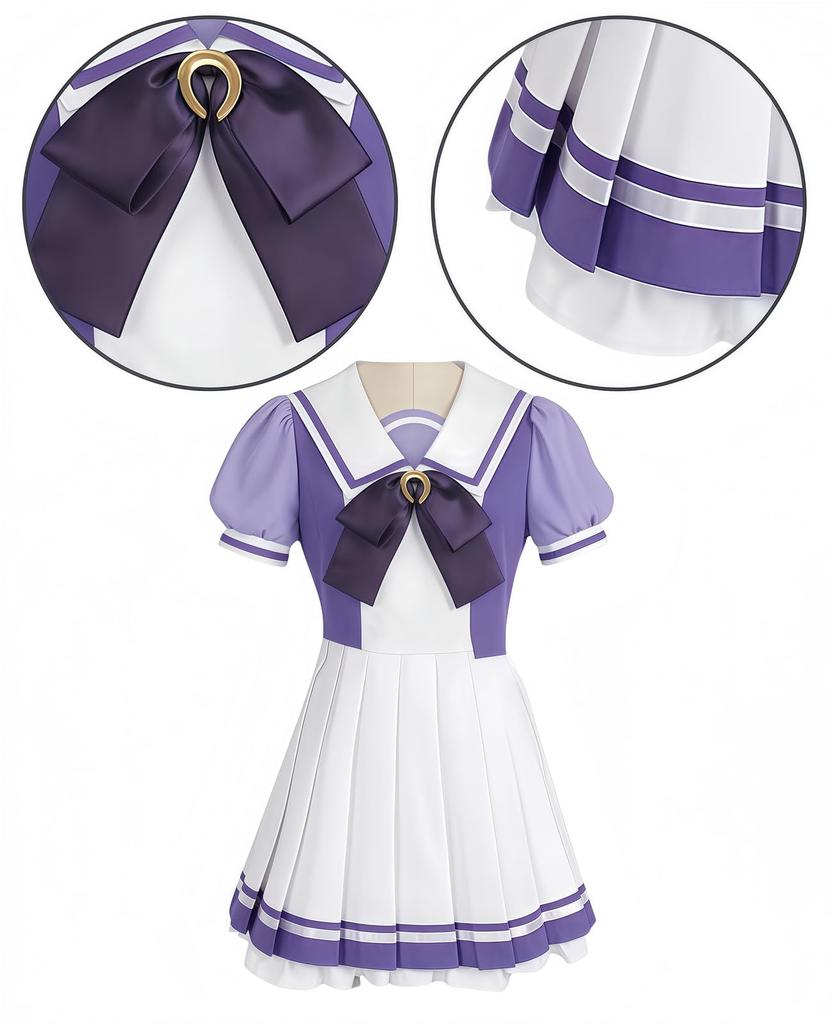Uma Musume Tresen Short Sleeve Cosplay Cinderella Cosplay Suitable for All Gym Universal Costume Short Size [NOKIJP] Cosplay, Academy, Costume, Gray,