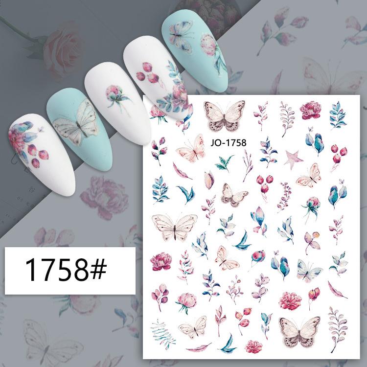3D Colorful Flower Nail Art Stickers - Sunflower & Rose Self-Adhesive Decals