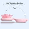 Mini Folding Mirror Comb Massage Anti Static Hair Brush Animal Shape Cute Air Cushion Comb Round Hair Styling Tool