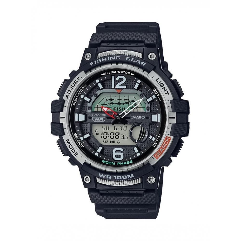 

CaSio Мужские рыболовные снасти 10 лет Черные смоляные часы wSc 1250h 1avcf Черные взрослые стандартные