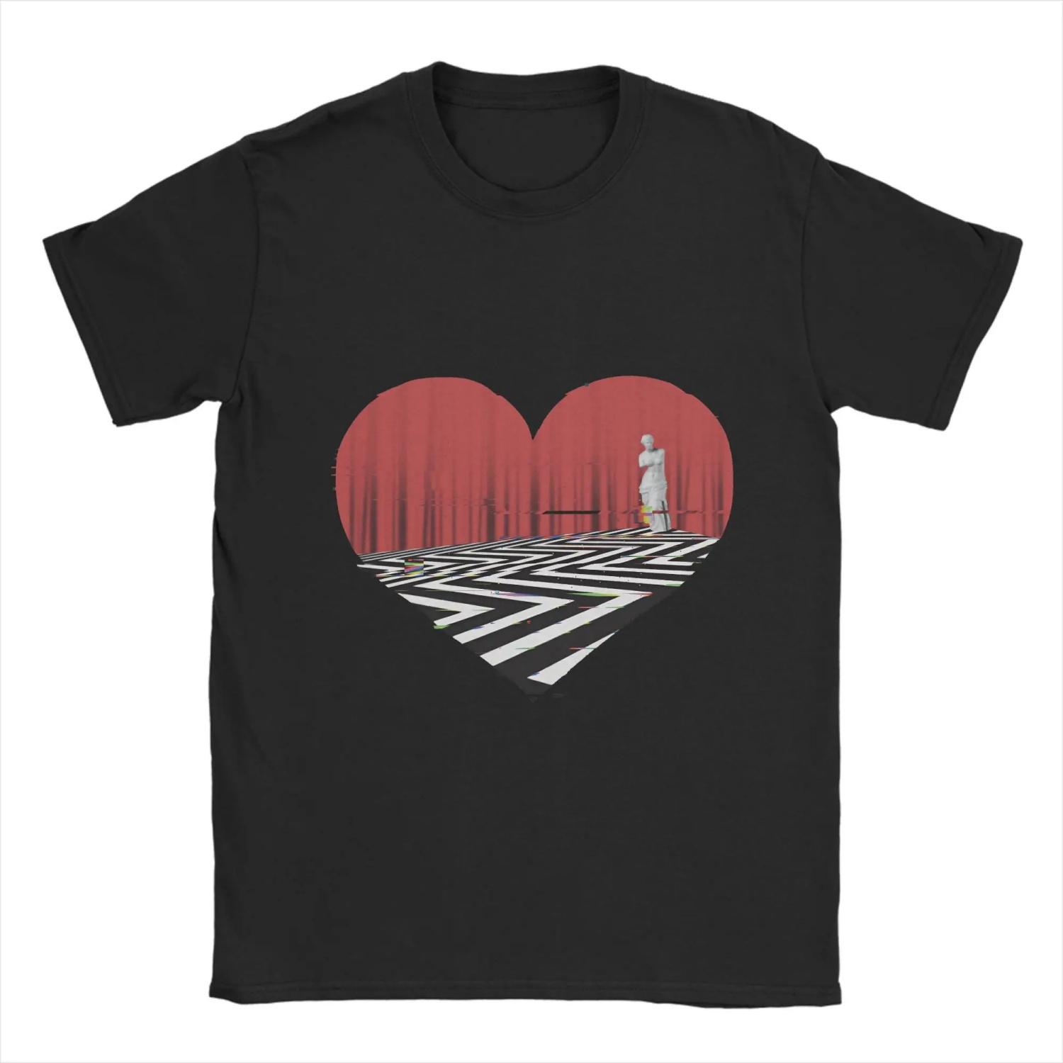 

Harajuku T Shirt Summer Twin Peaks Fashion T-Shirts Cotton Tee Shirt for Male Aesthetic Plus Size Short Sleeve Tops S чёрный