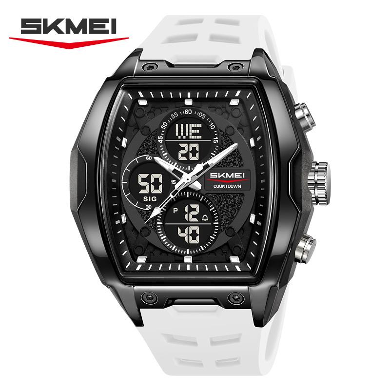 SKMEI 2601 New Business Men's Retro Luxury Digital Electronic Watch Dual Display Waterproof High End Digital Clock Reloj Hombre
