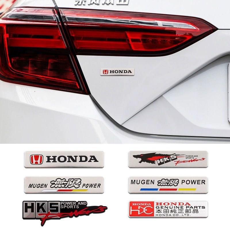 CPR1 Honda Aluminum Car Body Fender Trunk Decal Badge for Civic FIT Accord CRV CRZ CRX HRV Odyssey City B-Series D-Series H-Series Rs