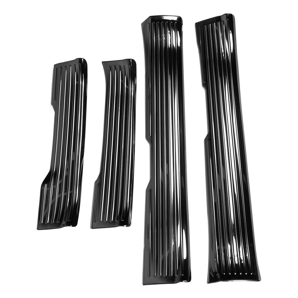 4PCS Door Sill Scuff Plate Guard Protector Trim Stainless Steel Polished Self Adhesive for 2024