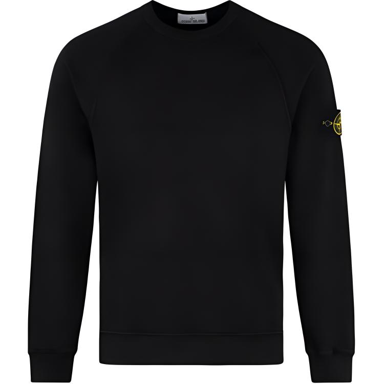 STONE ISLAND Sudaderas Hombre Negro Cuello Redondo Moderado Regular 741566060-V0029