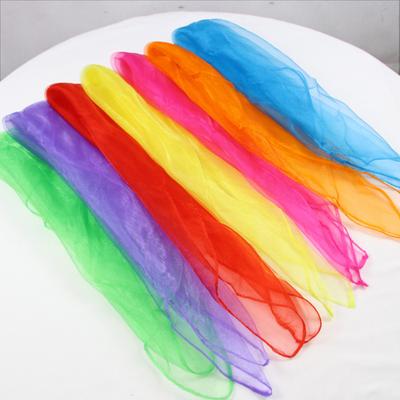 2 Pcs Women Kerchief Smooth Satin See-through Solid Color Mesh Thin Adjustable Decorative Lightweight Soft Aquaman Dance Square Dance Stewardess