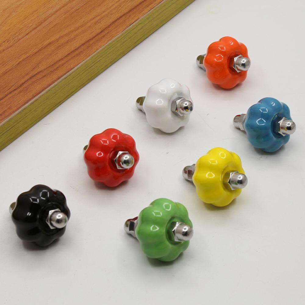 

Single Hole Glass Door Handle Wardrobe Drawer Ceramics Door Handle Home Decor