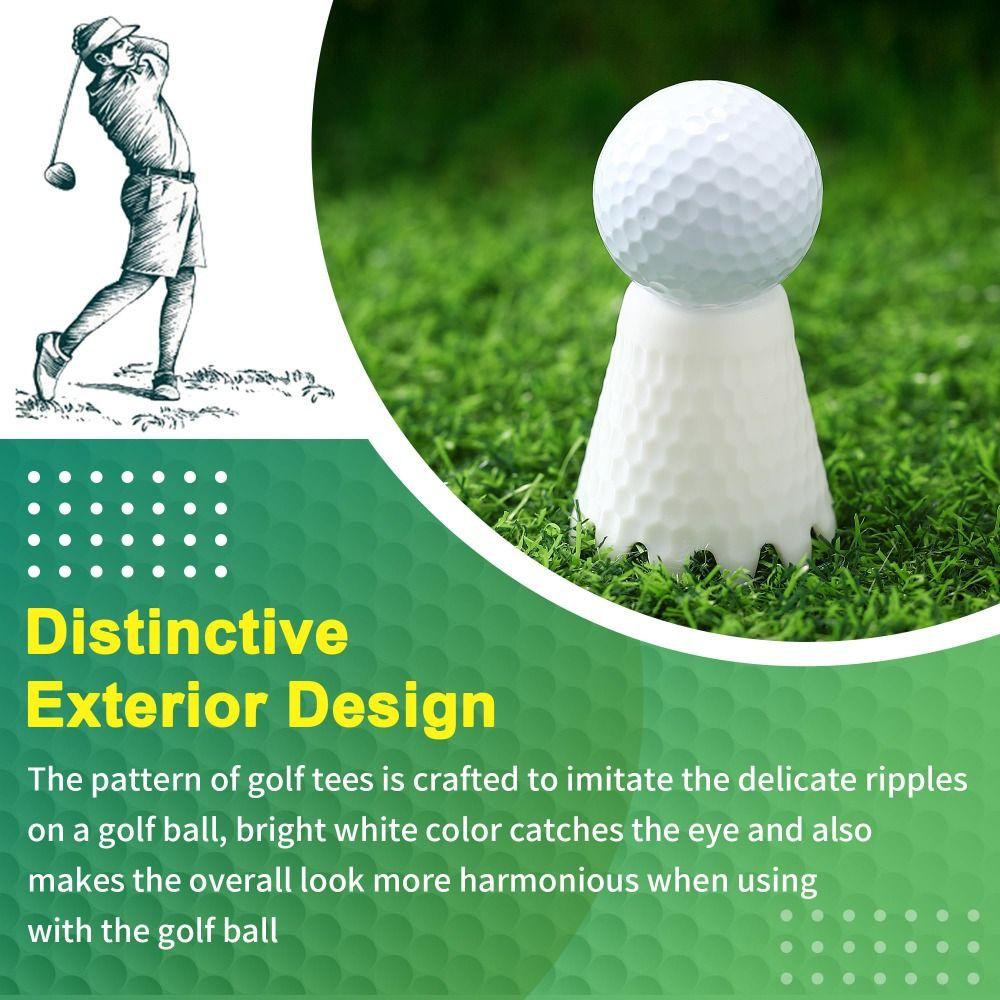 8Pcs Creative Golf Tee Wave Shaped Bottom Design Plastic Golf Mat Golf Practice Tees  Sports