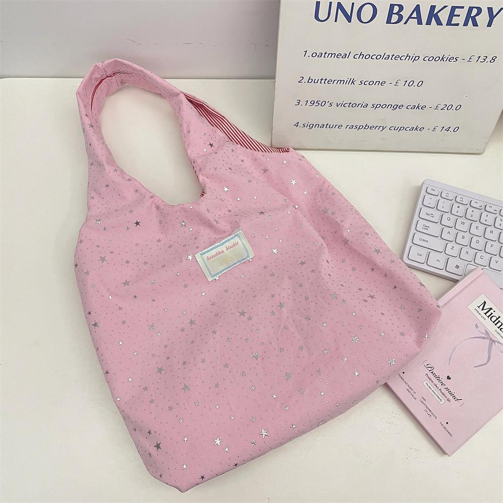 Casual Canvas Tote Bag For Women With Sequin Details For Daily Use