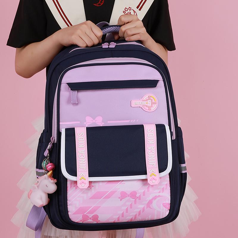 Schoolbag For Primary School Students Grade 1-6 Large Capacity Lightweight Backpack For Reducing Burden Backpack For Boys And Girls Children
