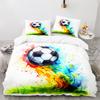 Football Series 3D Digital Printing Three-Piece Bedding Kit Bed Sheet Quilt Cover